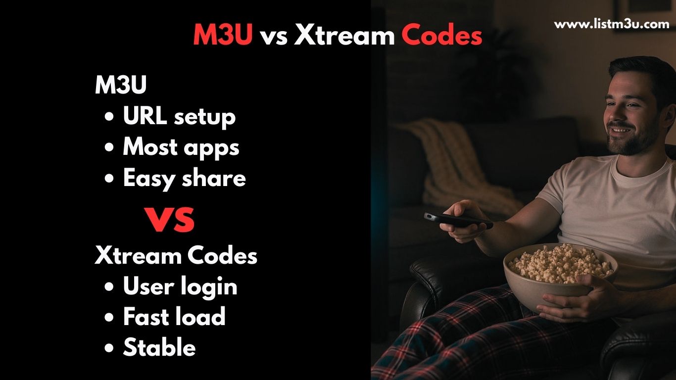 M3U vs Xtream Code comparison