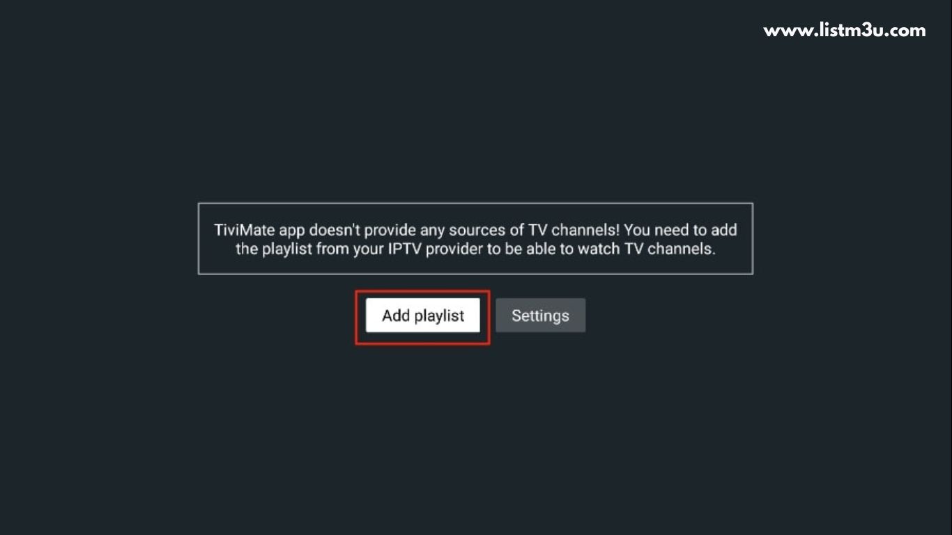 Add Playlist in TiviMate